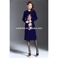 Automne Hiver Femmes élégantes Chic High Grade Noble Embroidered Cardigan Dresses Sweater